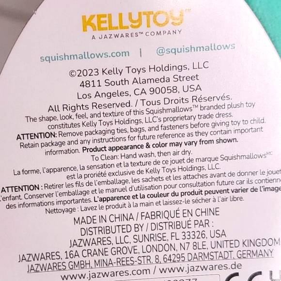 🎄 YOLLIE 🐾 Aqua Yeti Snowflake HugMee Christmas 2023 Original Squishmallow NWT - Picture 7 of 8